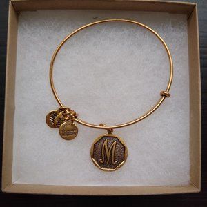 Alex and Andi Initial "M" Wire Bangle Bracelet